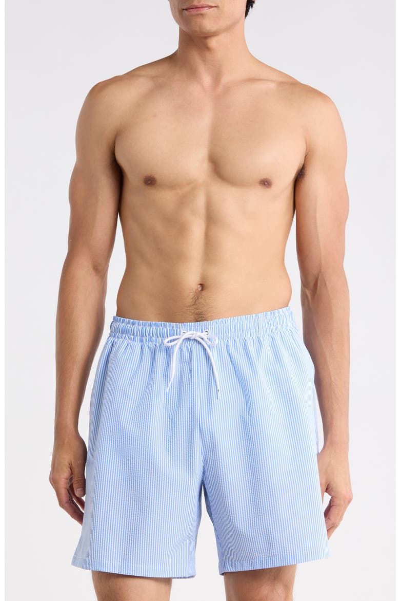 7-Inch Volley Swim Shorts, Main, color, BLUE CRYSTAL