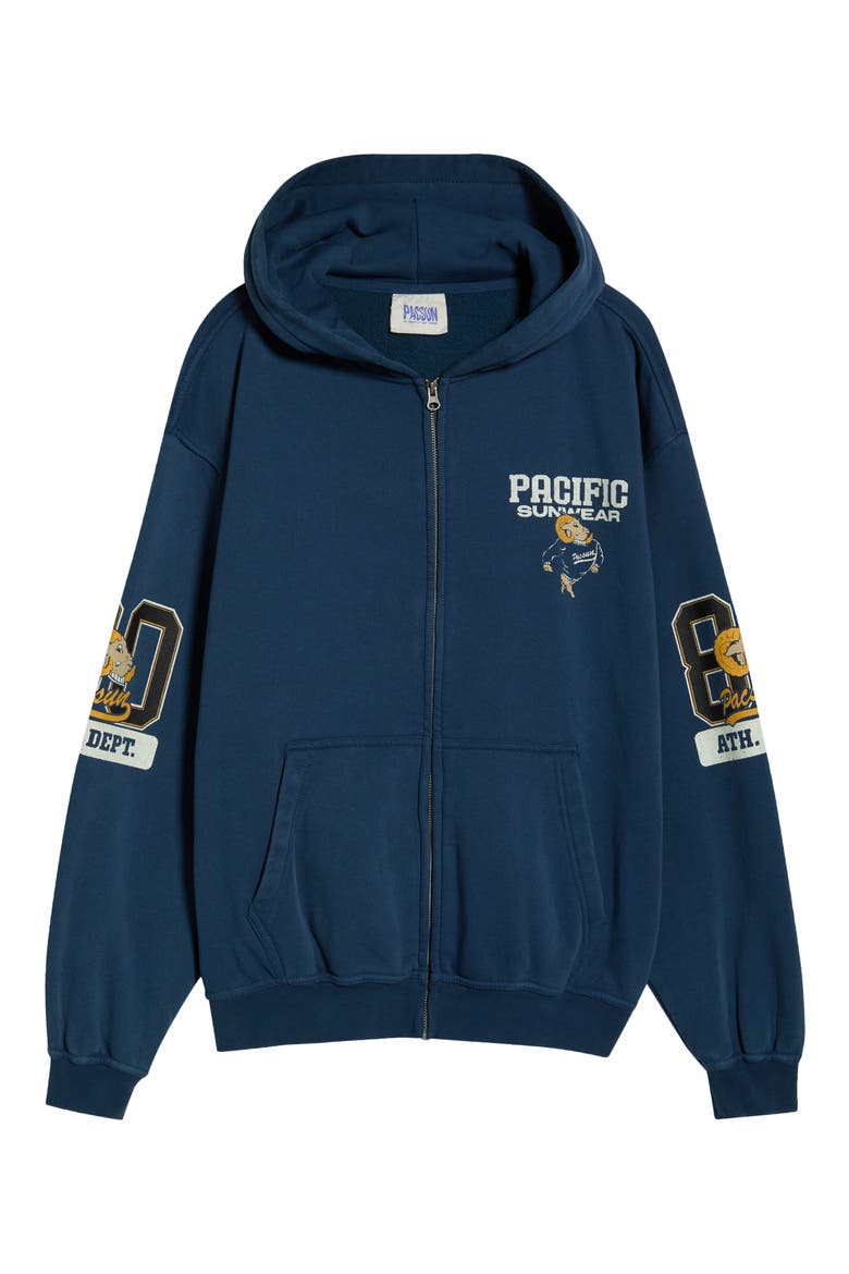 Athletic Department Cotton Zip Hoodie, Alternate, color, NAVY