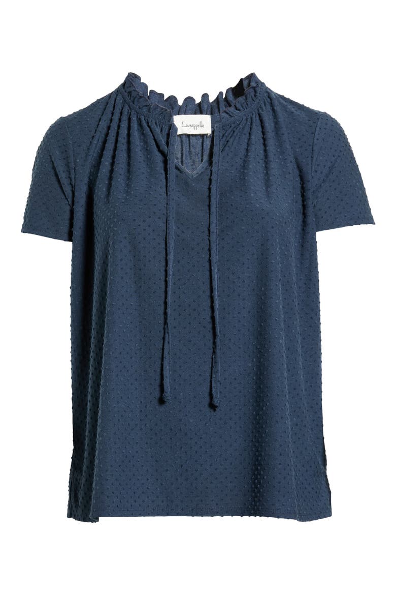 Swiss Dot Top, Alternate, color, NAVY