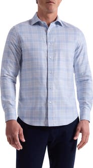 Bugatchi Axel Trim Fit Plaid Cotton Button-Up Shirt