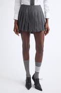 Thom Browne Plaid Low Rise Pleated Miniskirt