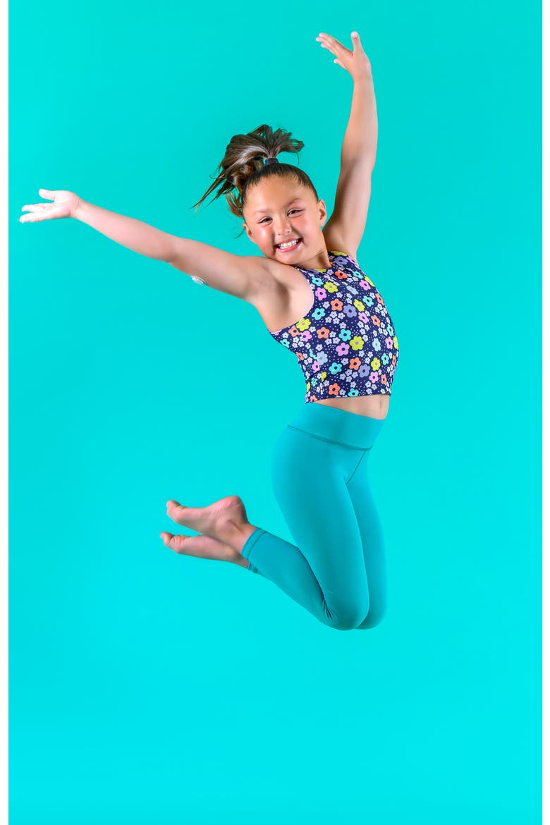 High Waisted Performance Legging(Toddler, Little Kid & Big Kid), Alternate, color, Turquoise