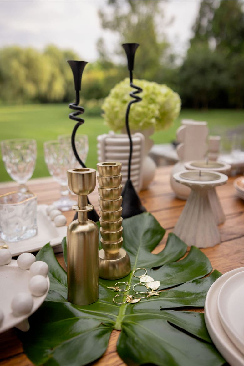 Bleached Tall Pillar Candle Holder, Alternate, color, Whitewash