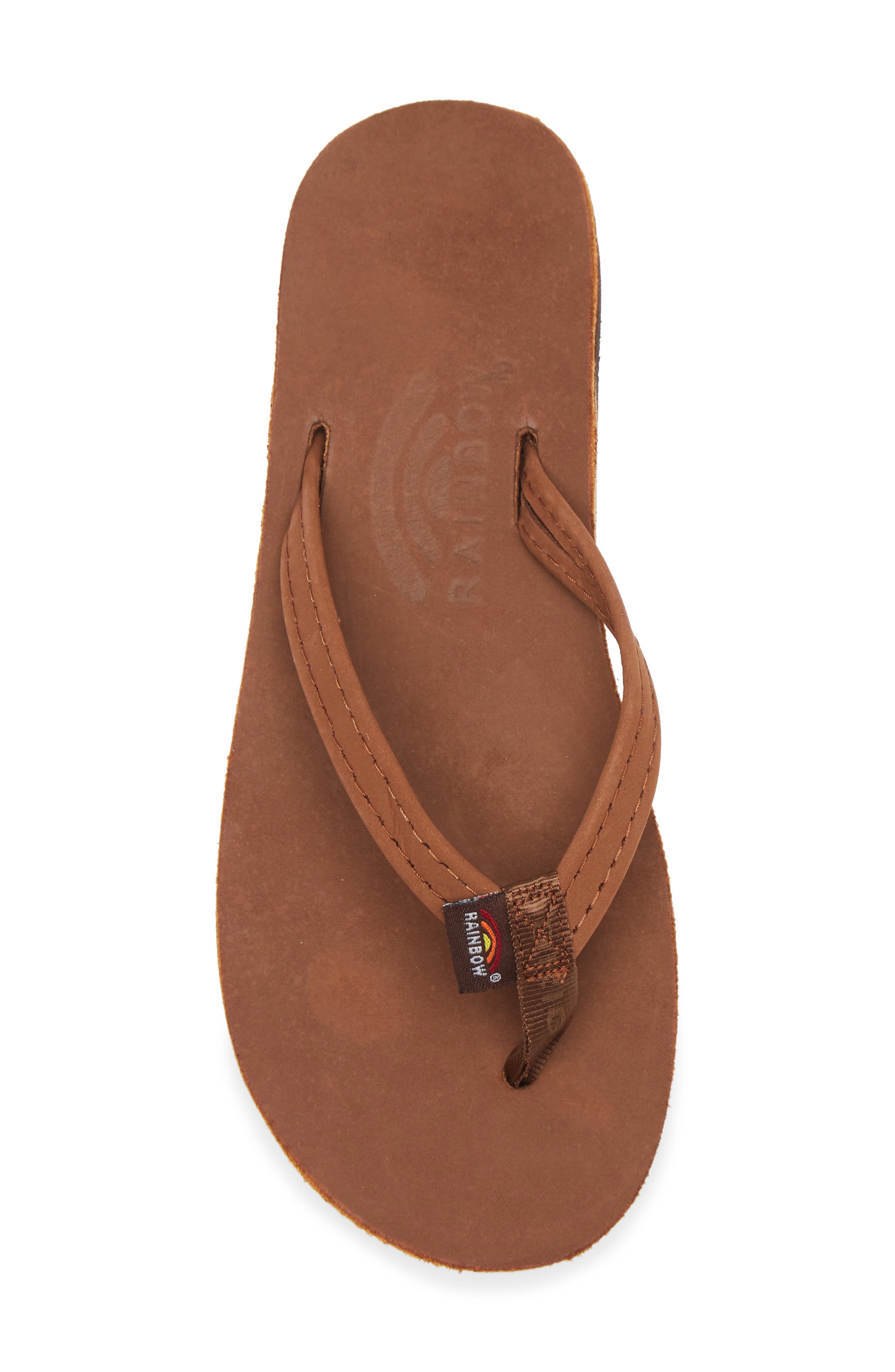 Rainbow<sup>®</sup> Rainbow Narrow Strap Sandal, Alternate, color, Redwood