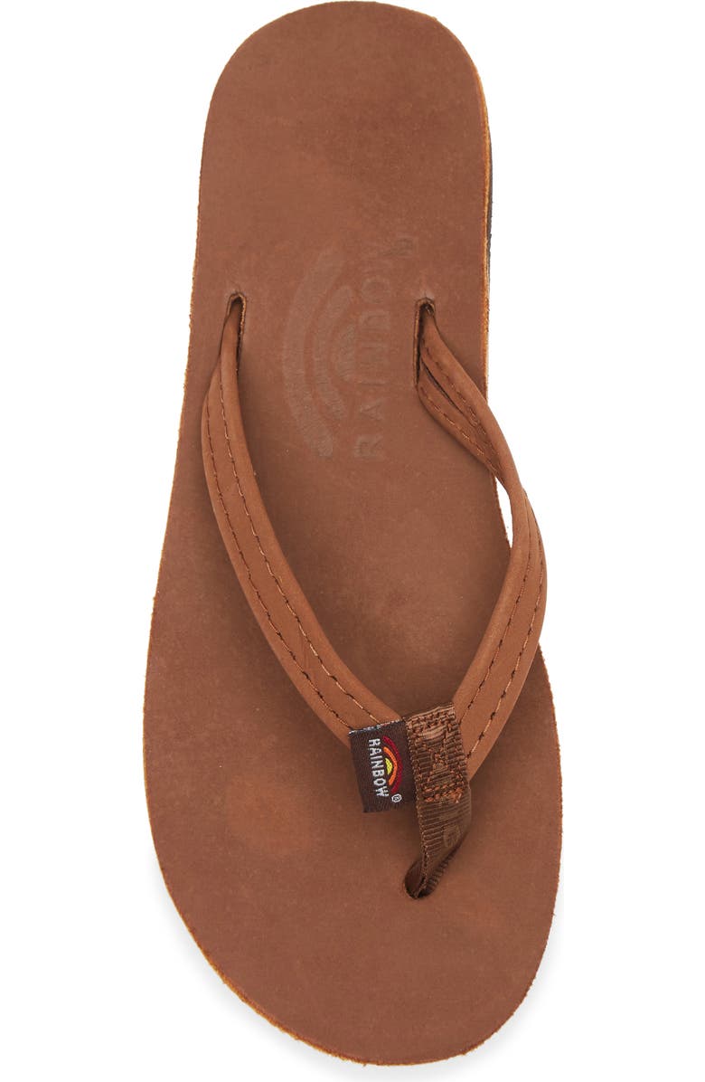 Rainbow<sup>®</sup> Rainbow Narrow Strap Sandal, Alternate, color, Redwood
