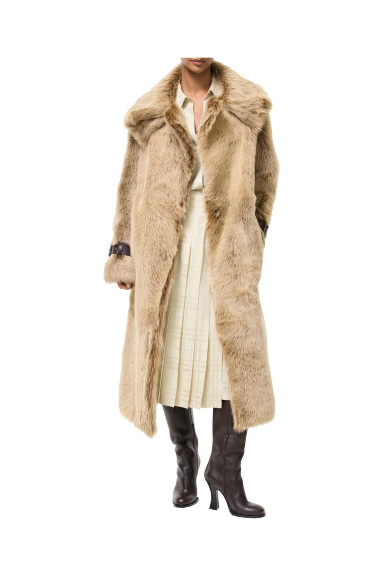 Long Shearling Linley Coat, Alternate, color, Linden brown
