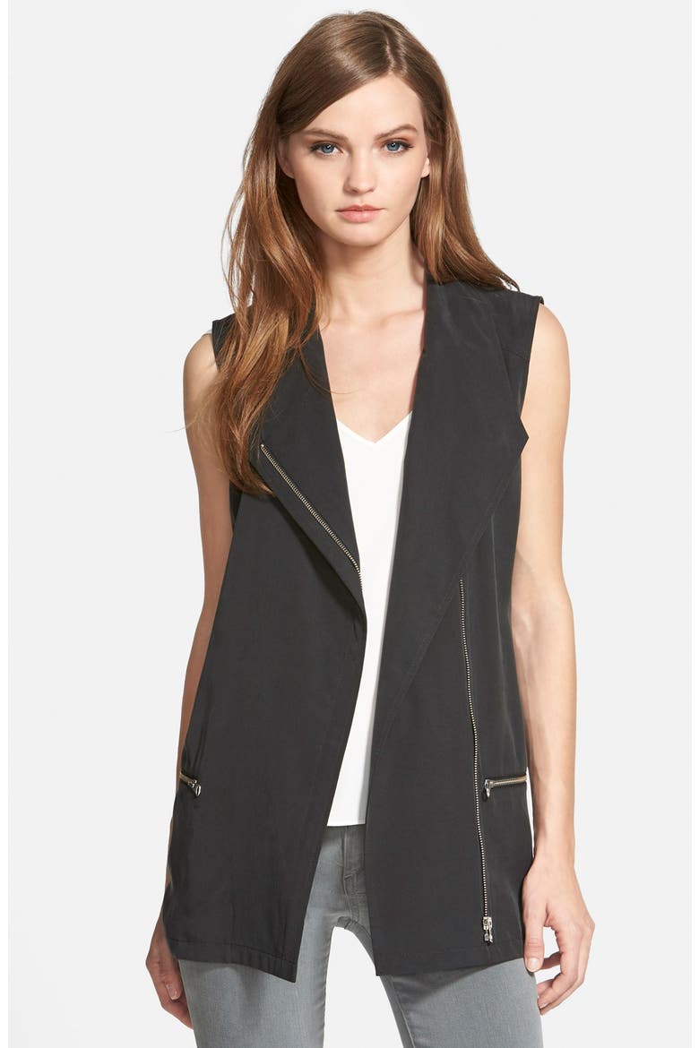 Asymmetrical Moto Vest, Main, color, BLACK
