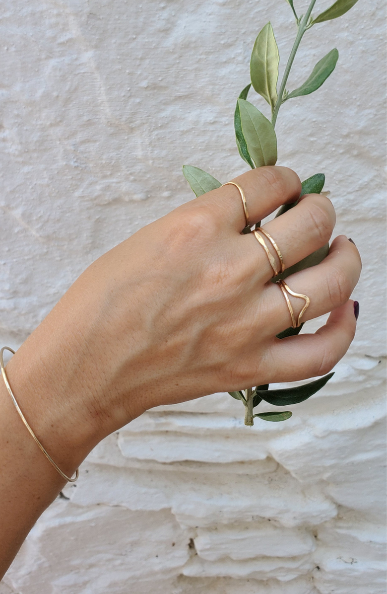 ALBISIA Wave Ring, Alternate, color, 14K Yellow Gold