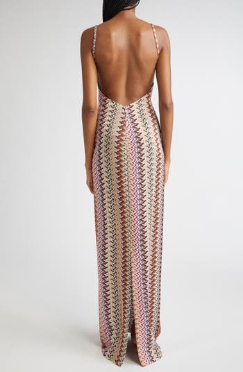 Missoni Metallic Zigzag Knit Maxi Dress | Nordstrom