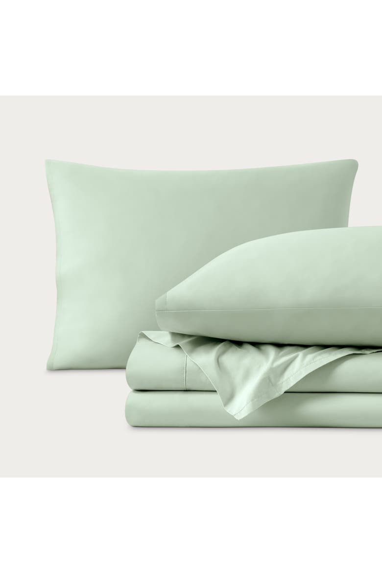 100% Organic Cotton Percale Sheet Set - Split King, Main, color, Willow