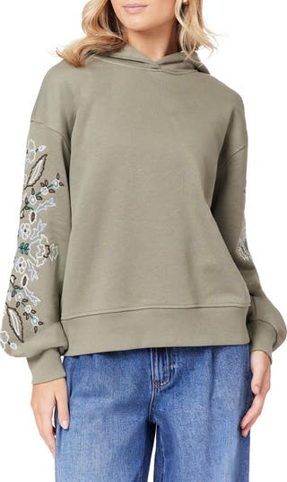 Embroidered Hooded Sweatshirt