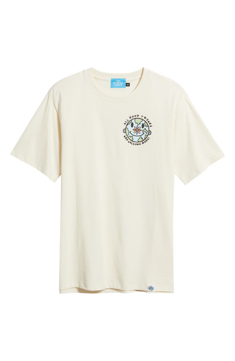 VIC GARCIA WORLD Love All Graphic T-Shirt, Alternate, color, Cream