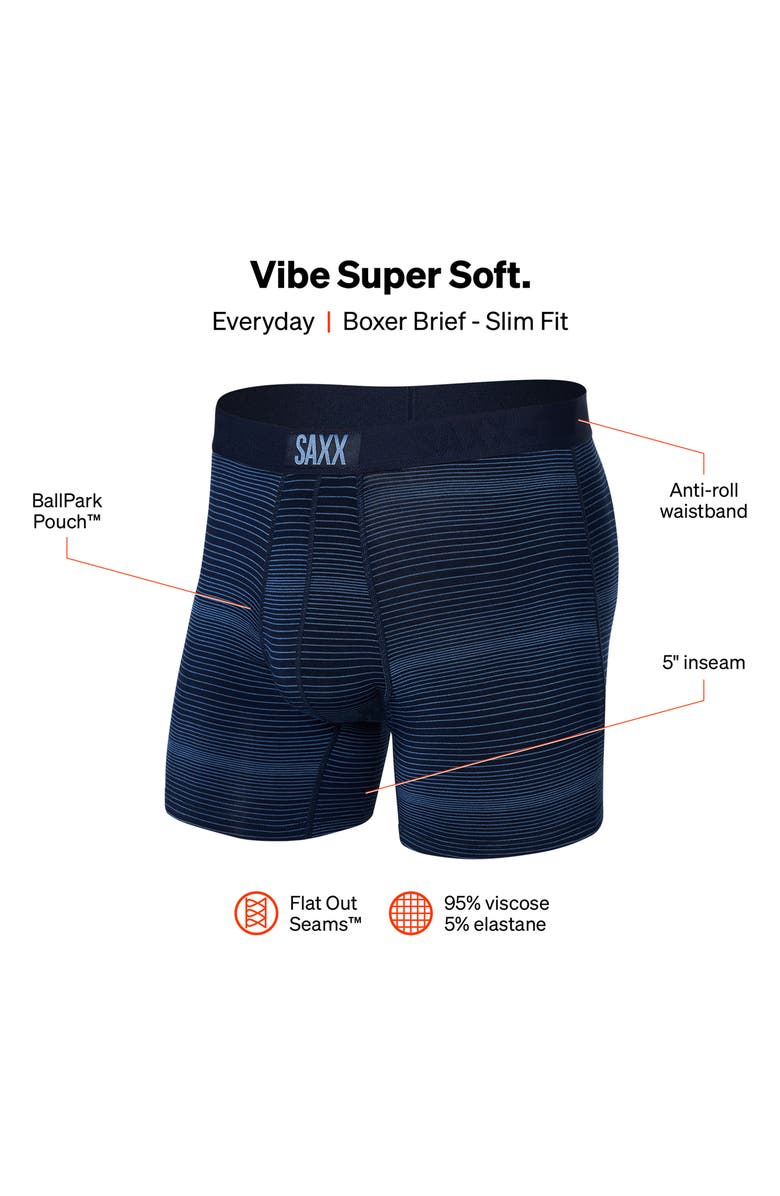 SAXX Vibe Super Soft Boxer Briefs, Alternate, color, Var Stripe Maritime