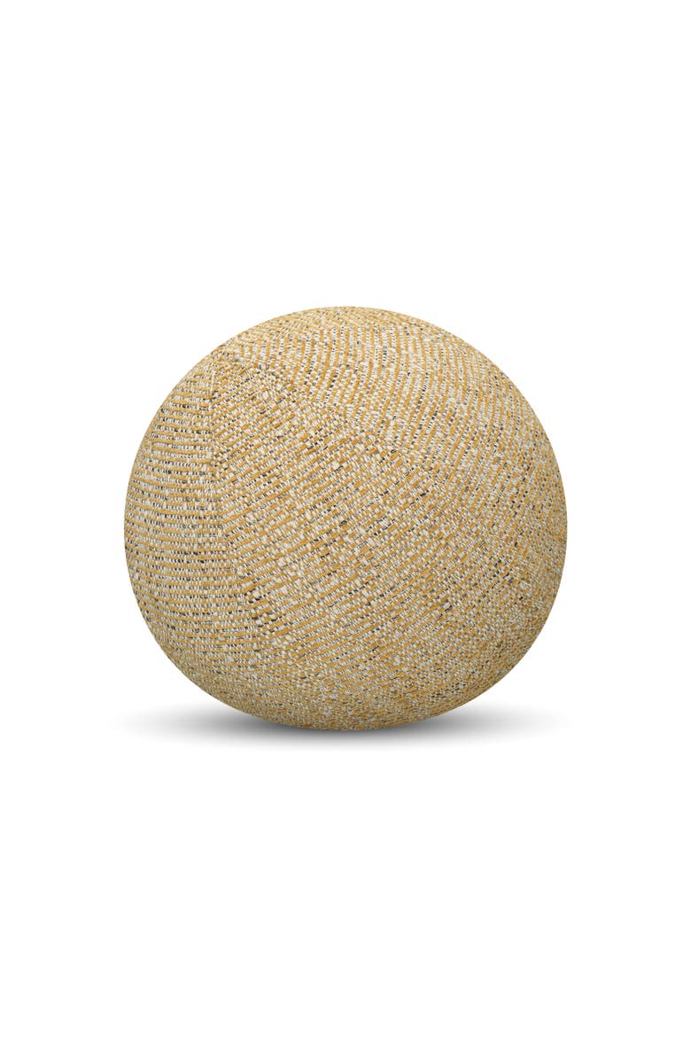 Golden Hour Indoor & Outdoor Woven Accent Orb Pillow, Main, color, Golden