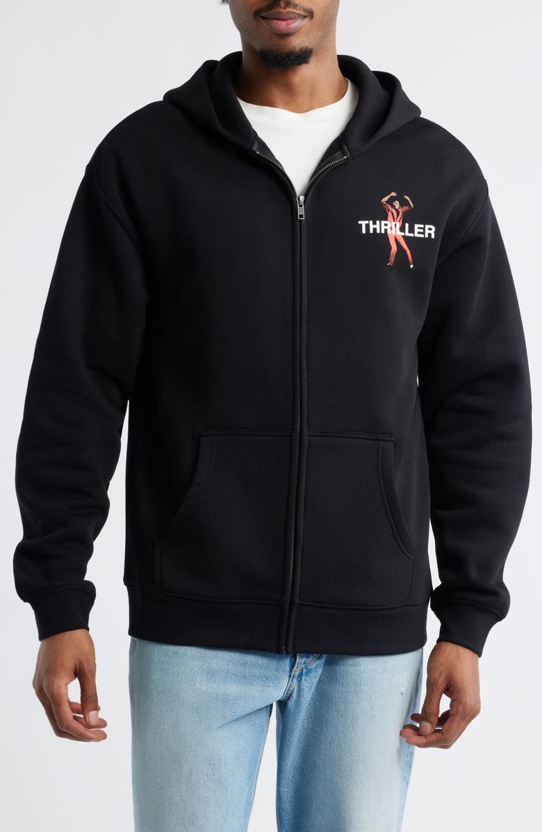 SANTO STUDIO Thriller Zip Hoodie, Alternate, color, Black