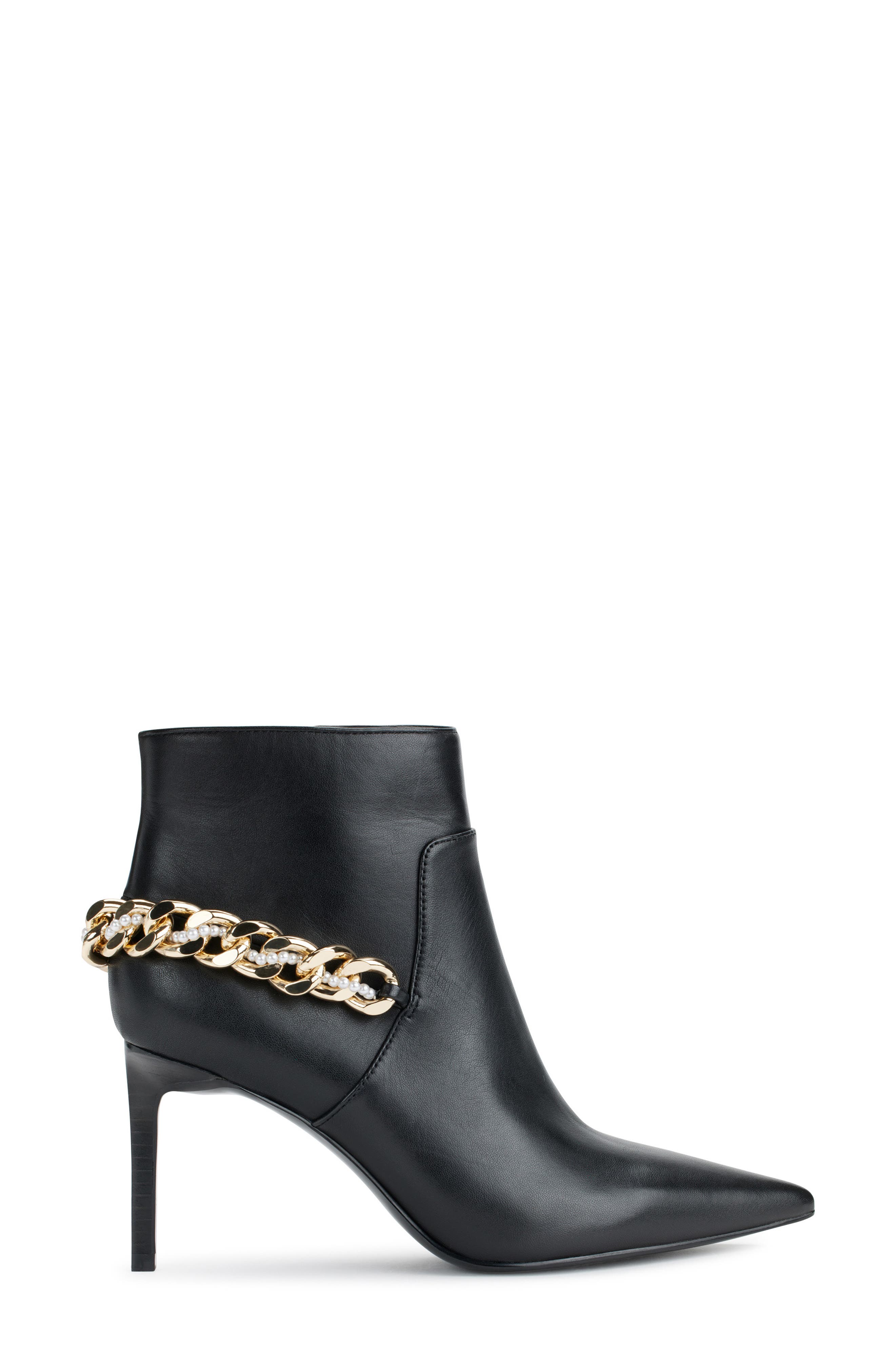 KARL LAGERFELD PARIS Samra Chain Ankle Bootie, Alternate, color, Black