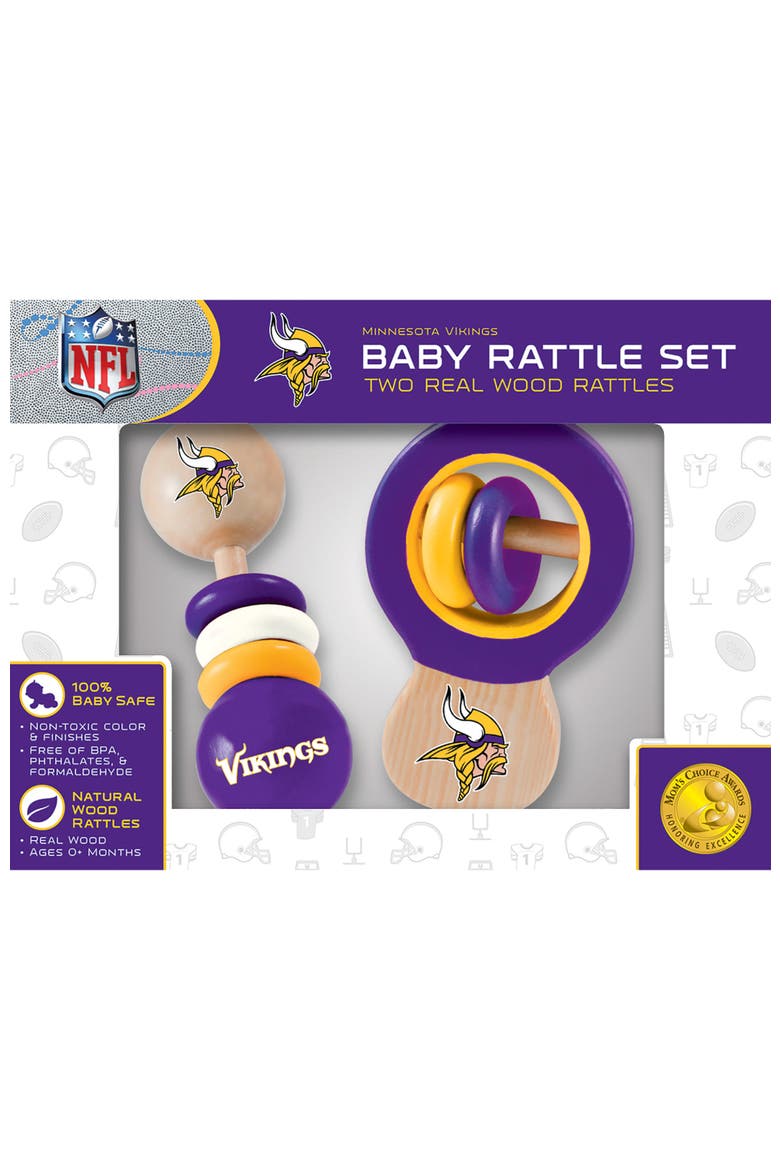 Minnesota Vikings Baby Rattles 2-Pack, Alternate, color, Multicolor