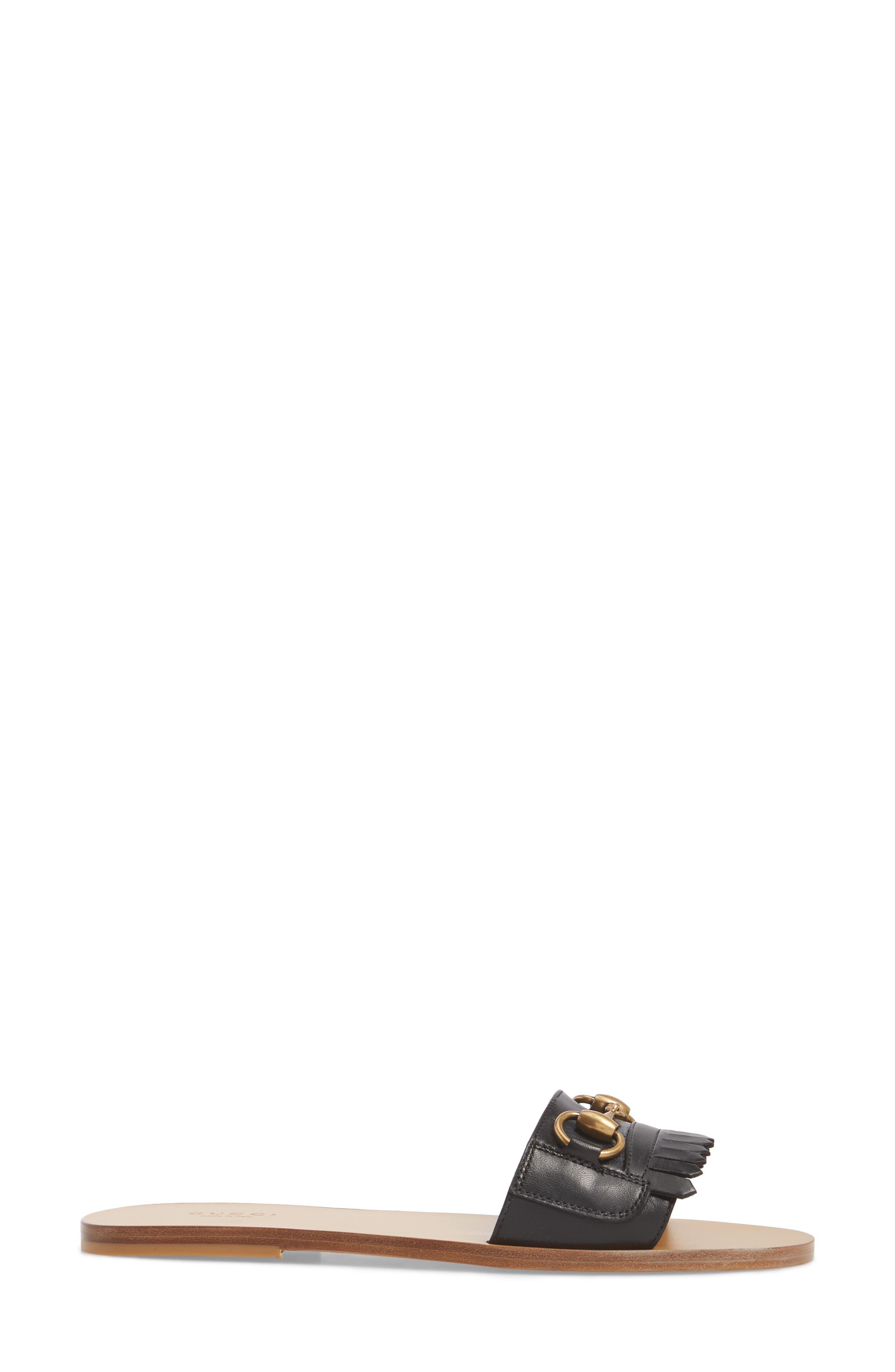 Slide Sandal, Alternate, color, BLACK