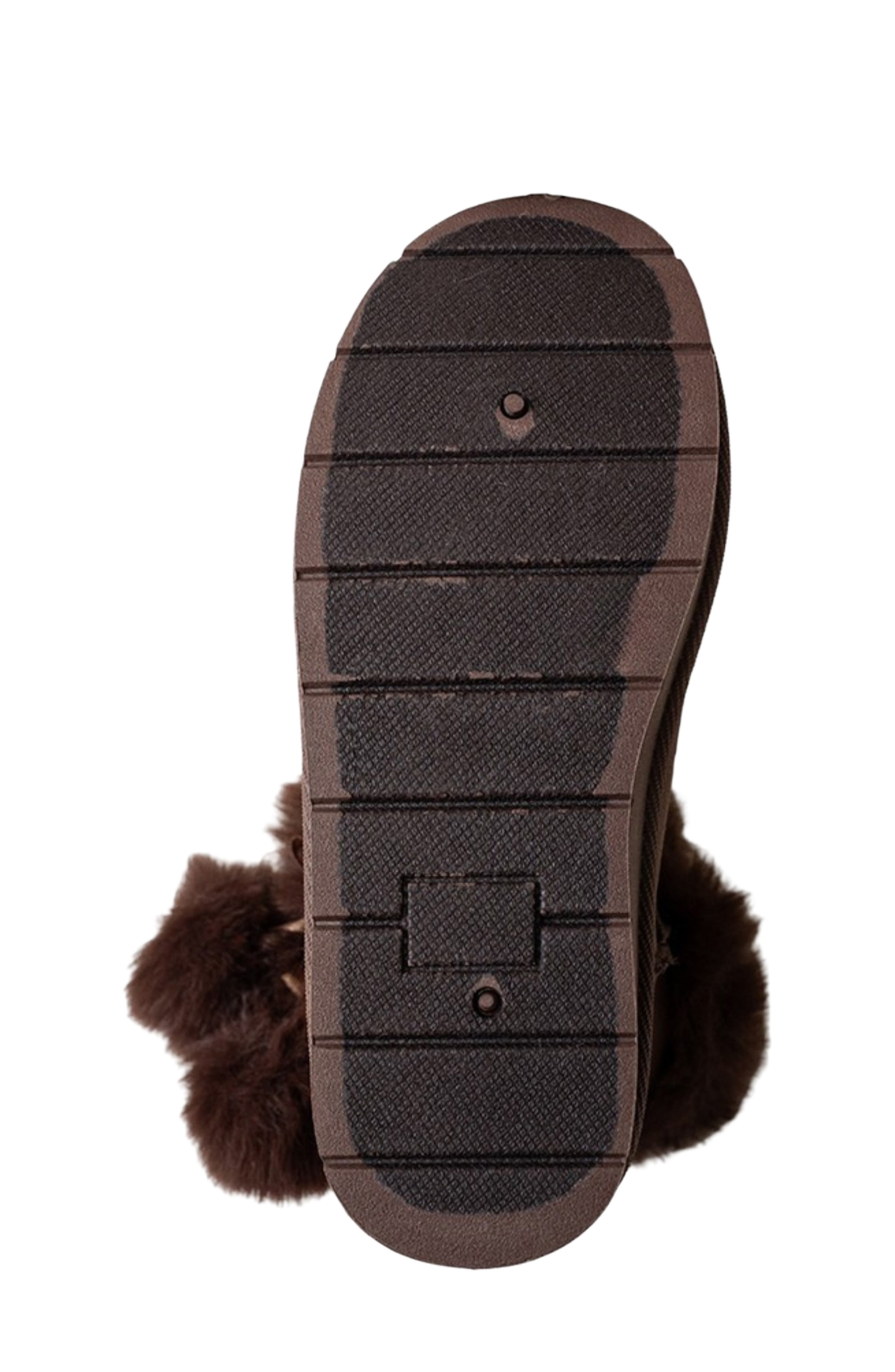 Kids' Faux Fur Trim Boot, Alternate, color, CHOCOLATE