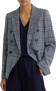 Reiss Larissa Plaid Double Breasted Jacket
