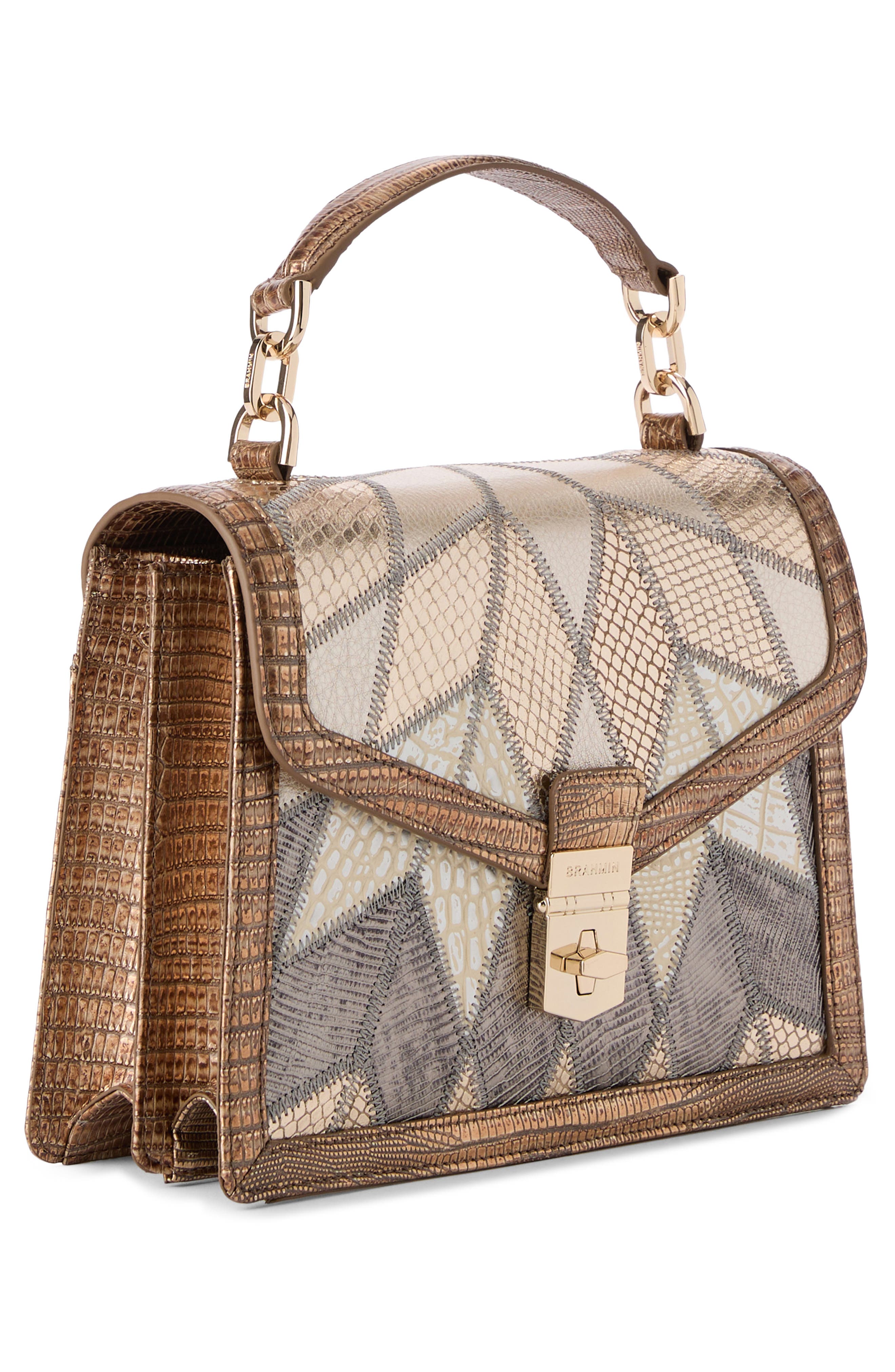 Brahmin Small Hallie Leather Top Handle Bag, Alternate, color, 