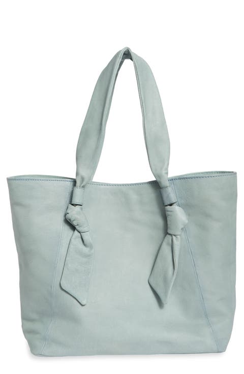 Nora Knotted Strap Leather Tote