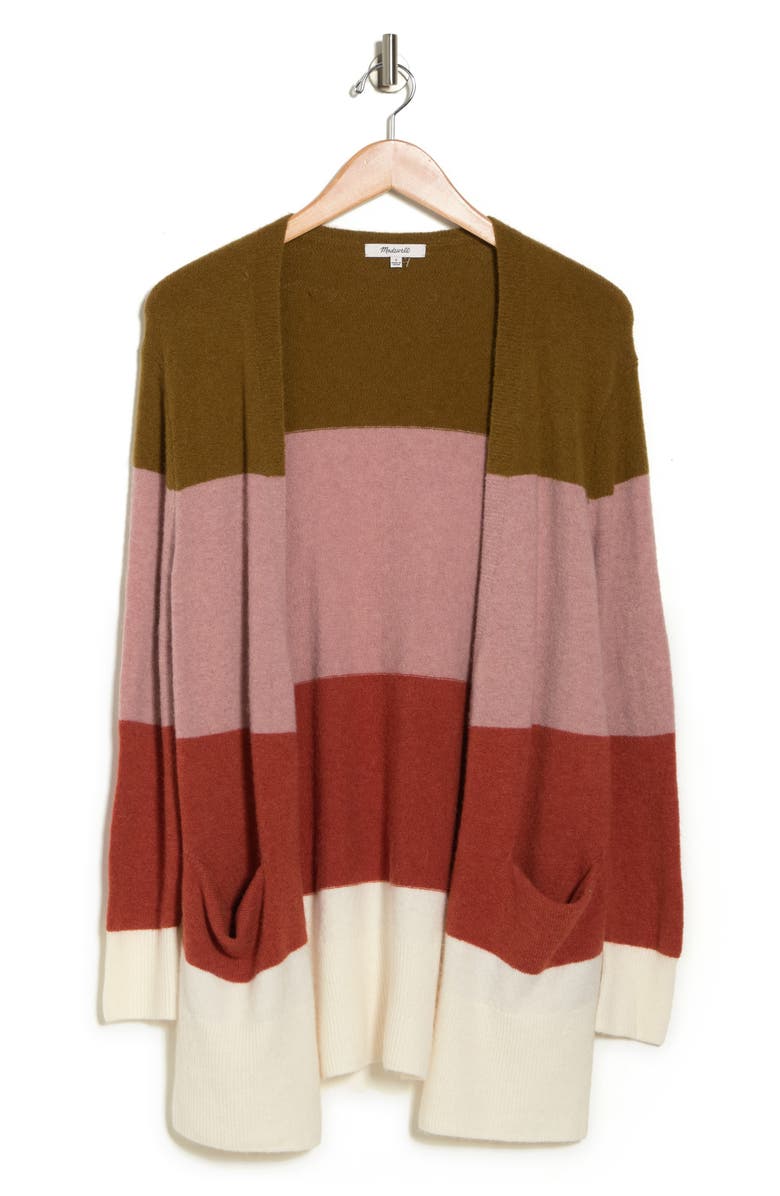 Madewell Stripe Print Cozy Short Walker Cardigan, Alternate, color, 