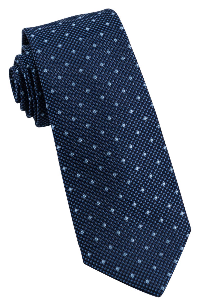 W.R.K Classic Dot Silk Tie, Main, color, Navy