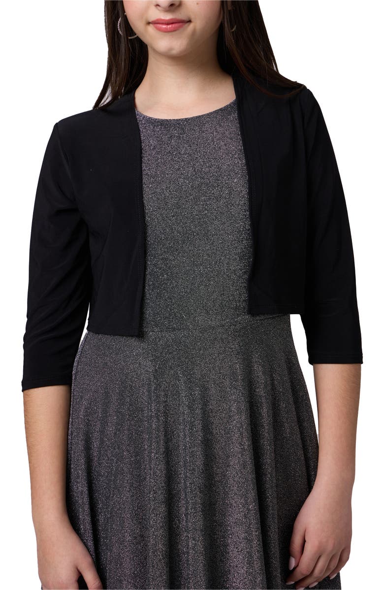 Un Deux Trois Cropped Bolero Jacket, Main, color, Black