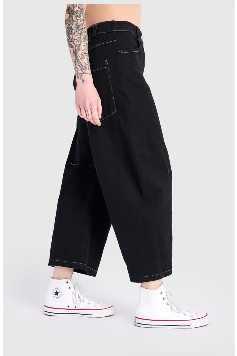 Go-To Barrel Pants, Alternate, color, Black