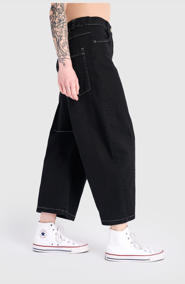Alembika Go-To Barrel Pants, Alternate, color, Black