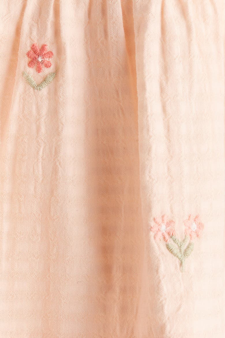 Embroidered-detail Cotton Dress, Alternate, color, Peach/floral