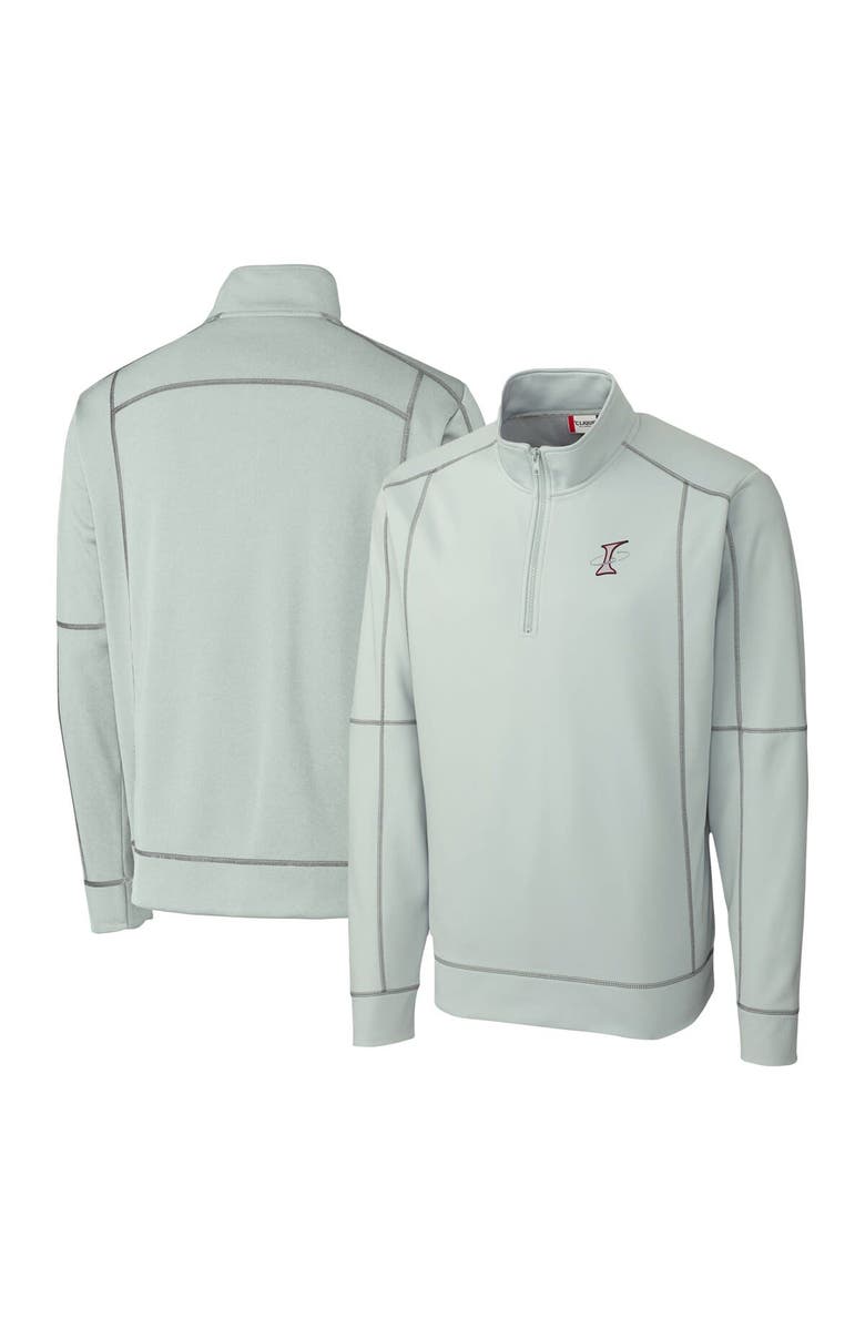 Cutter & Buck Men's Cutter & Buck  Gray Albuquerque Isotopes  Clique Helsa Performance Half-Zip Knit Pullover, Alternate, color, 