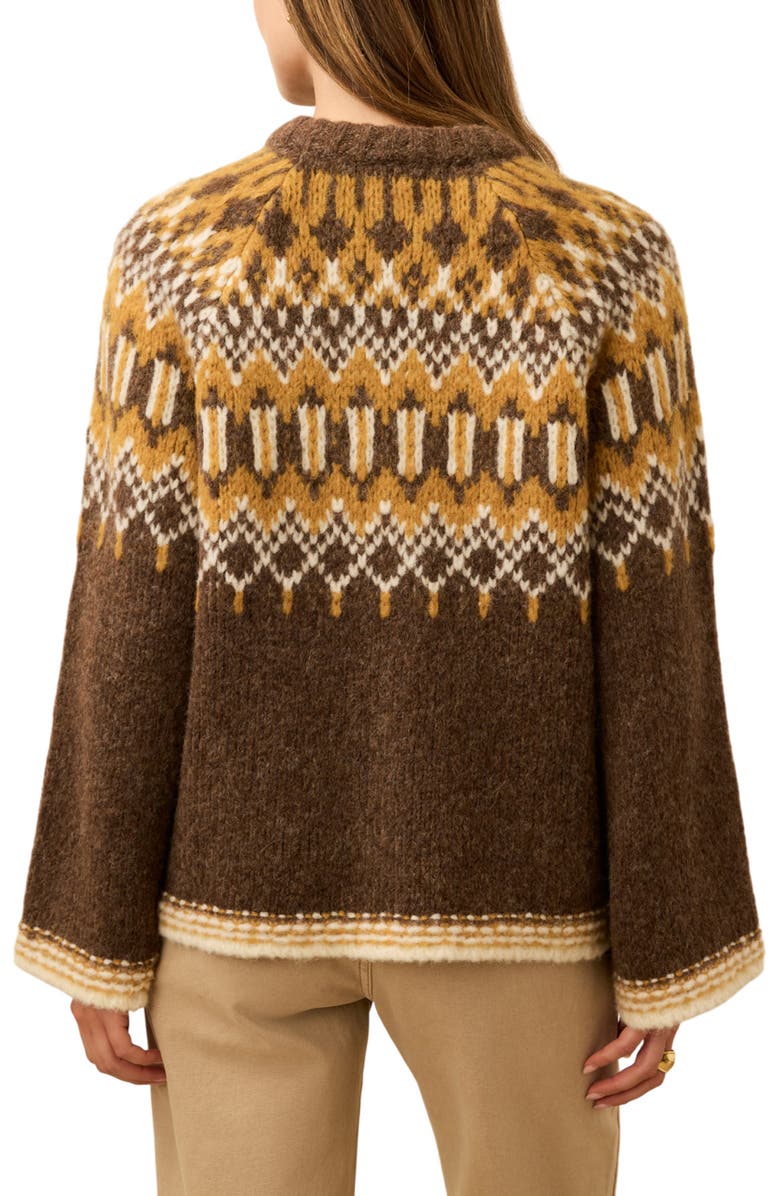 Faherty Summit Fair Isle Alpaca & Merino Wool Blend Sweater, Alternate, color, Harvest Trails
