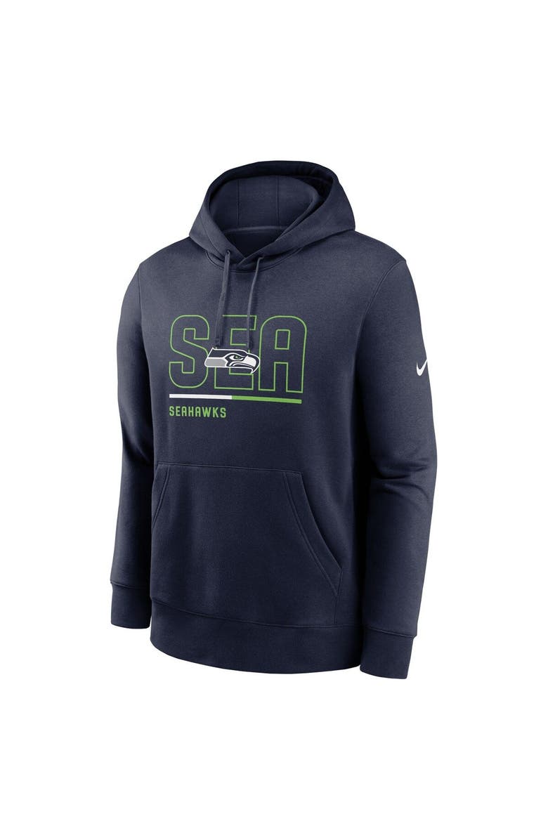 Nike Men's Nike College Navy Seattle Seahawks City Code Club Fleece Pullover Hoodie, Alternate, color, Navy