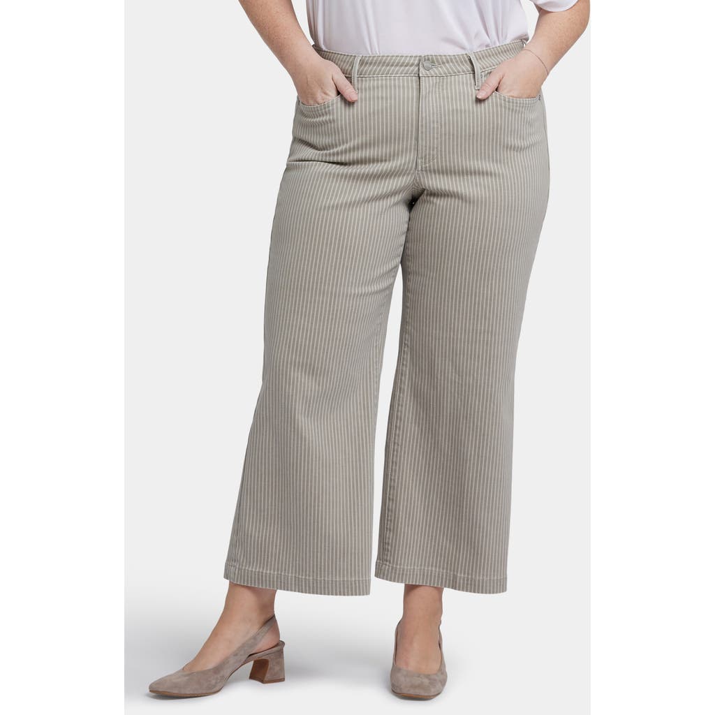 Nydj Teresa Ankle Wide Leg Jeans In Hidden Lodge Stripe