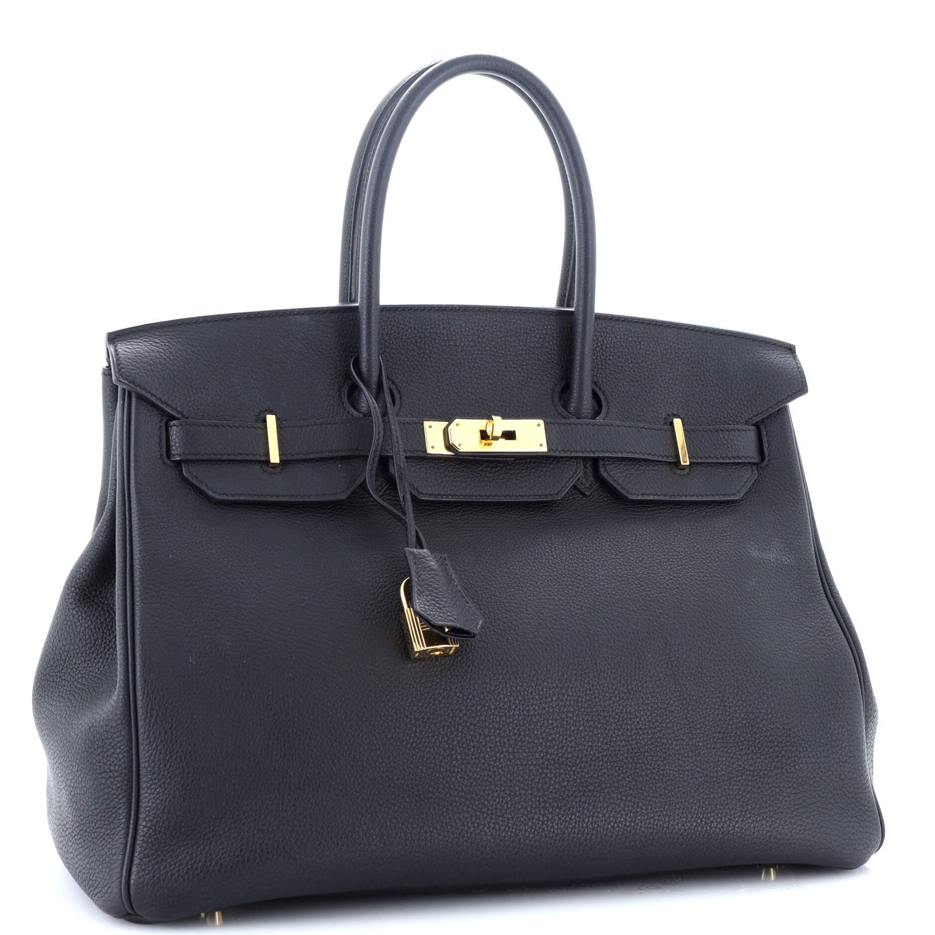 Pre-Owned Hermes Birkin Handbag Black Togo with Gold Hardware 35, Alternate, color, 