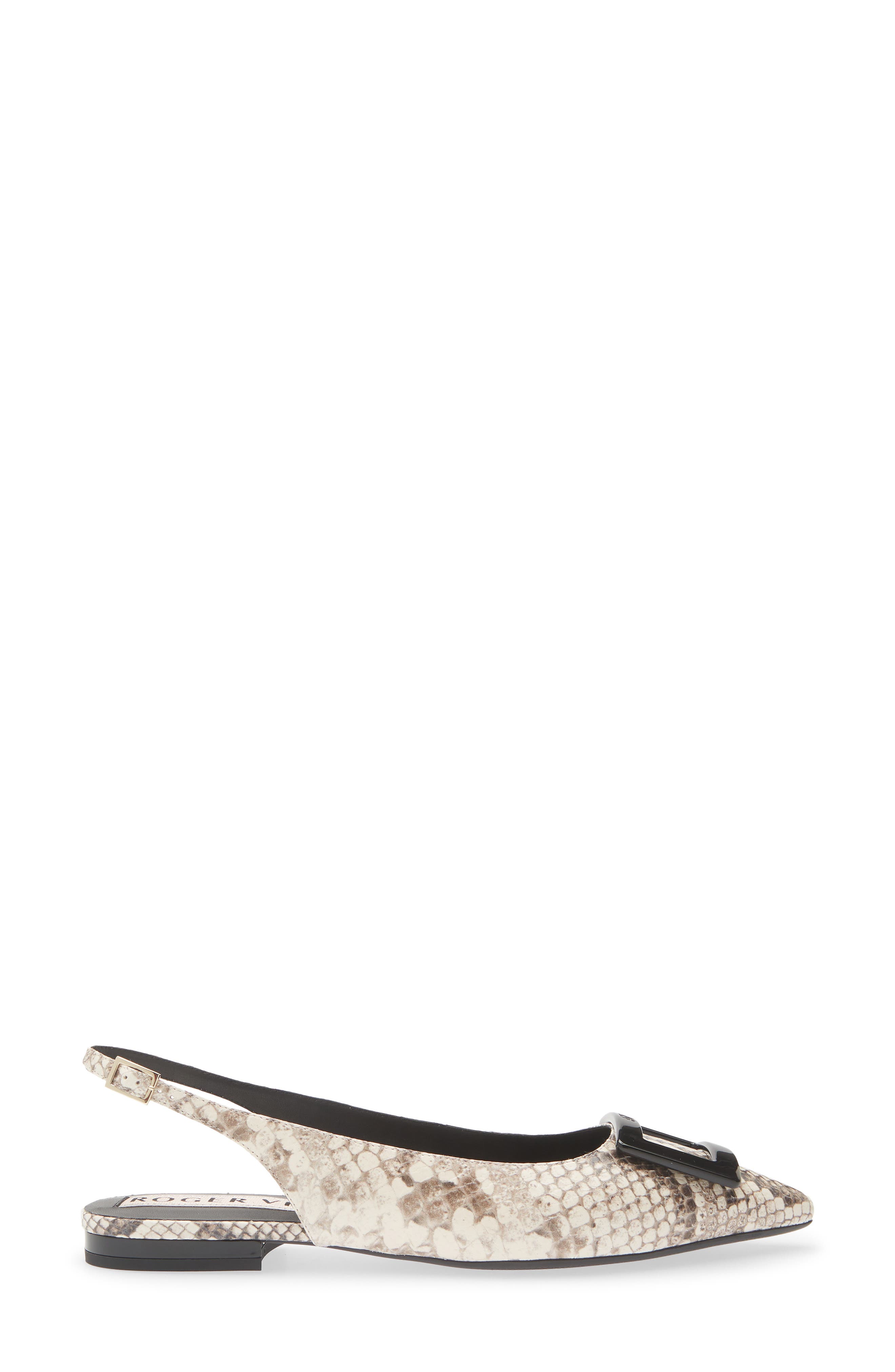 Gommettine Pointed Toe Slingback Flat, Alternate, color, CIRE