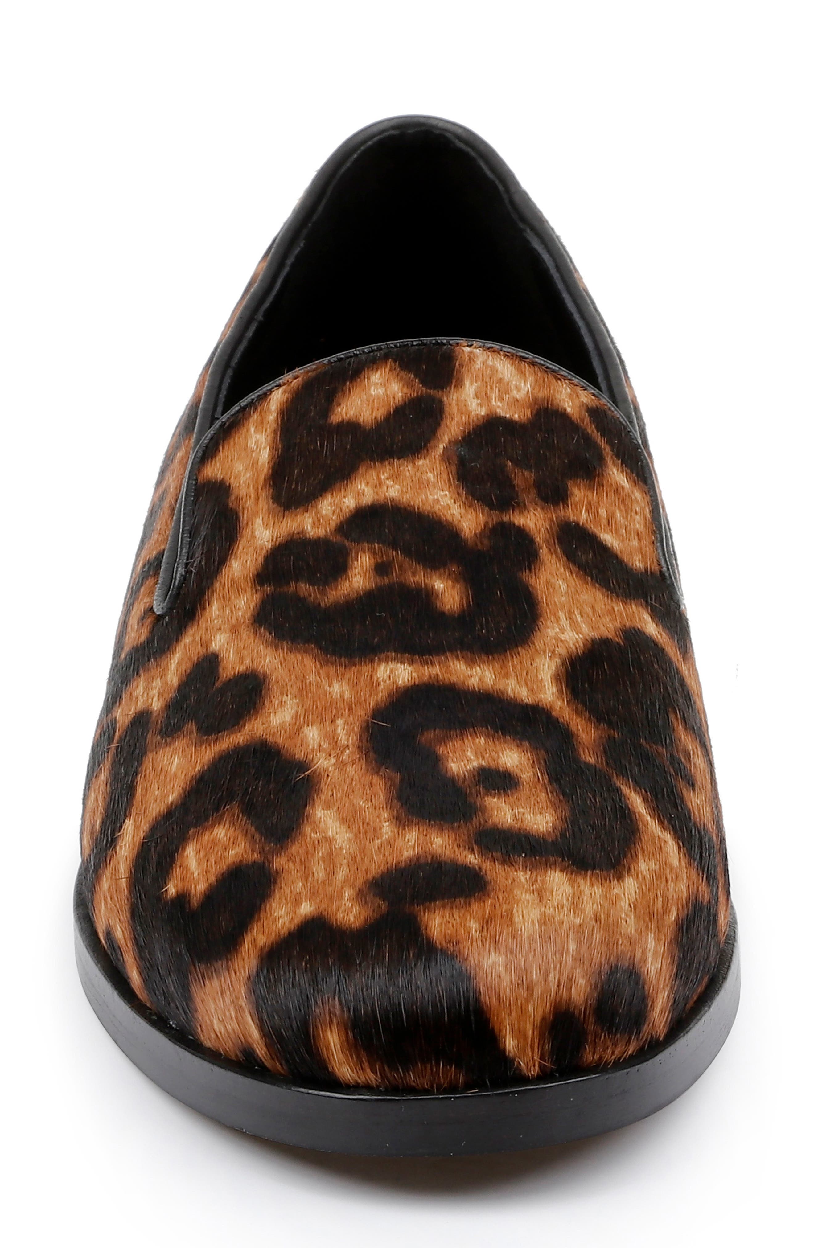 L'AGENCE Dominik Genuine Calf Hair Flat, Alternate, color, Leopard Hair Calf