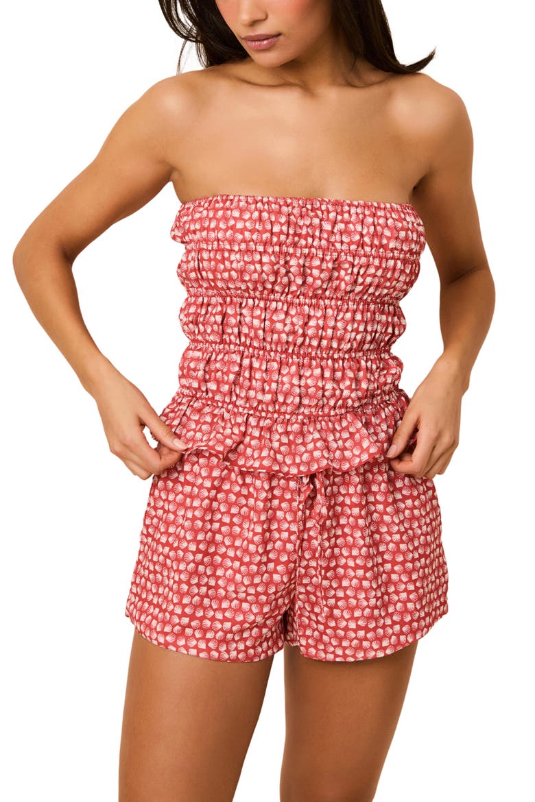 The Remi Shell Print Drawstring Shorts, Alternate, color, SHELL PRINT