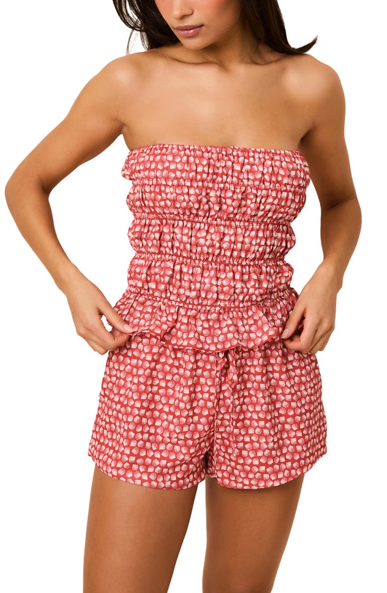 Solid & Striped The Remi Shell Print Drawstring Shorts, Alternate, color, Shell Print