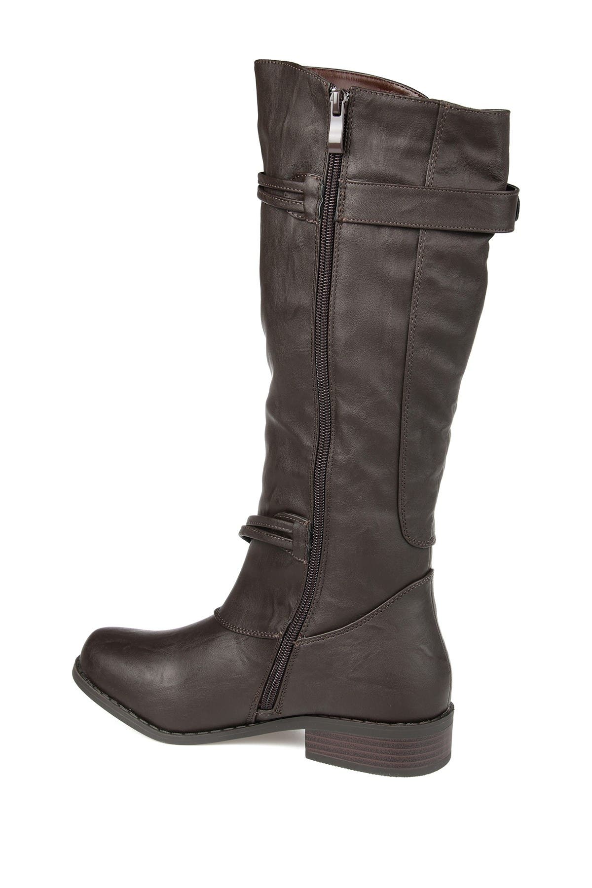 Journee Collection JOURNEE Harley Buckle Tall Boot, Alternate, color, Brown