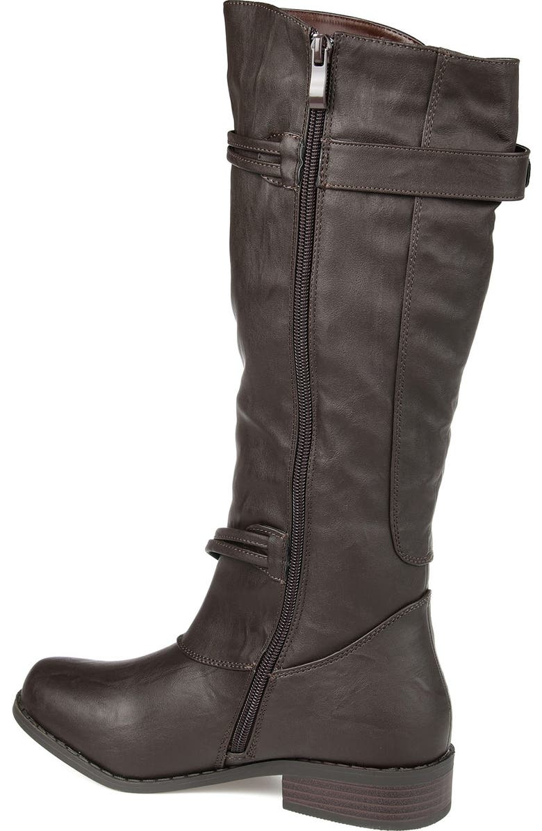 Journee Collection JOURNEE Harley Buckle Tall Boot, Alternate, color, Brown