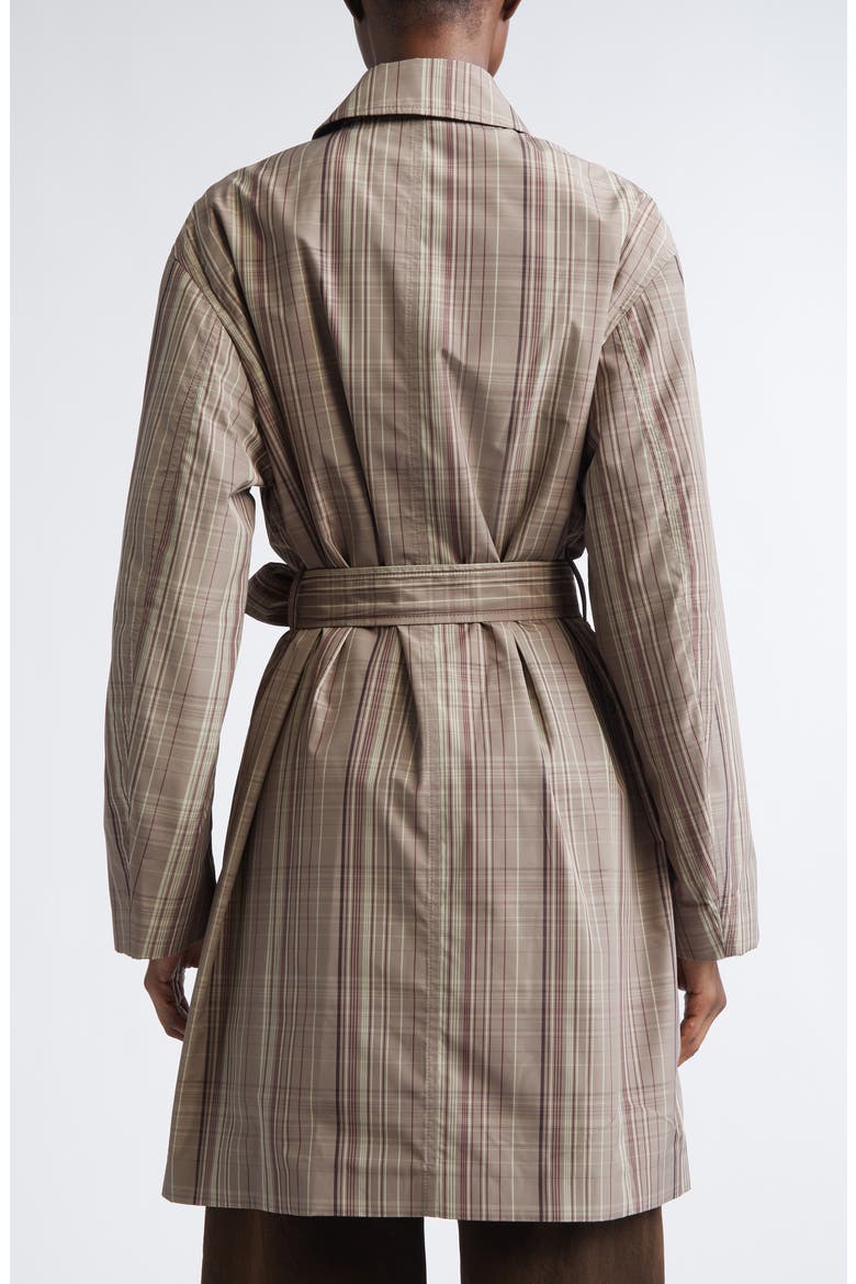 Ramblasa Plaid Belted Coat, Alternate, color, BEIGE