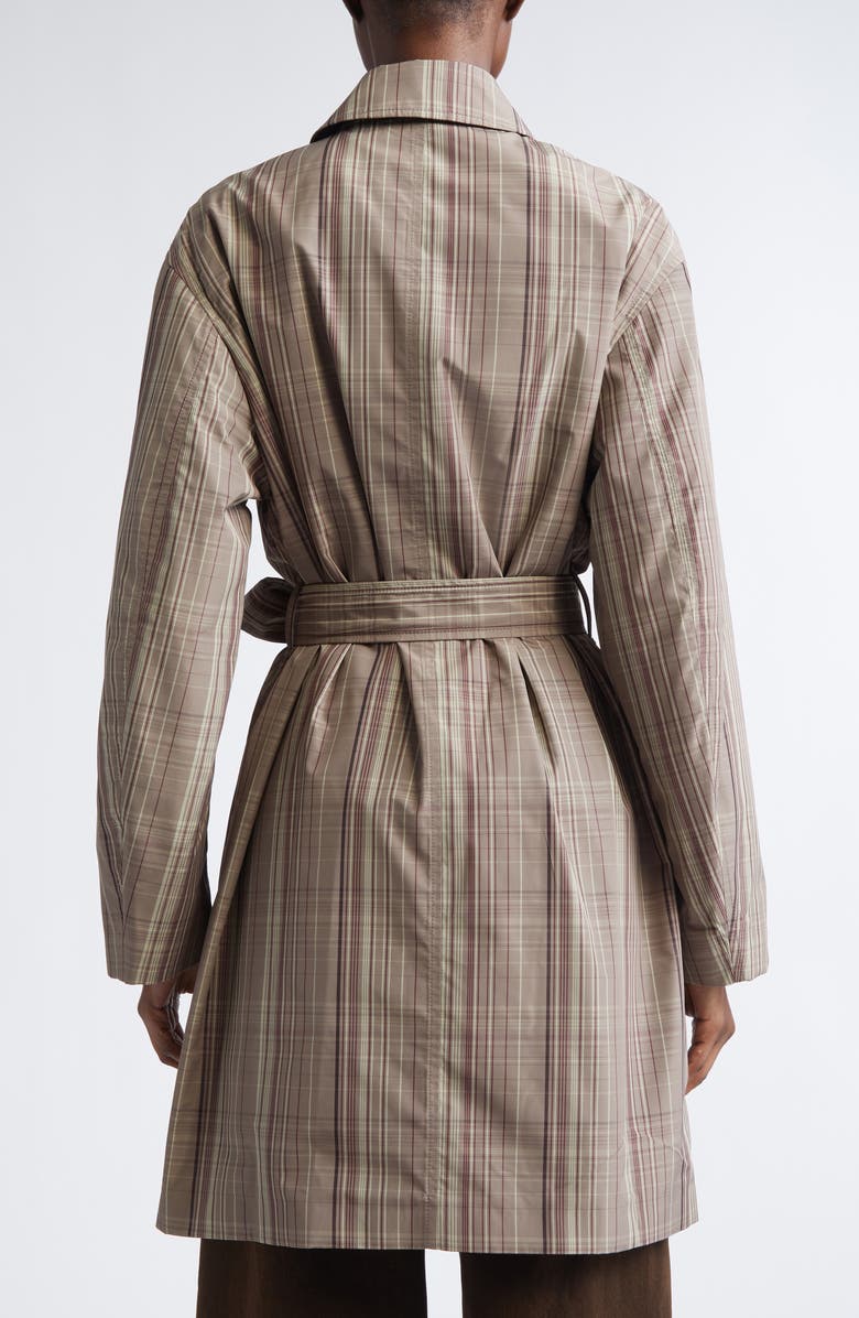 Dries Van Noten Ramblasa Plaid Belted Coat, Alternate, color, Beige