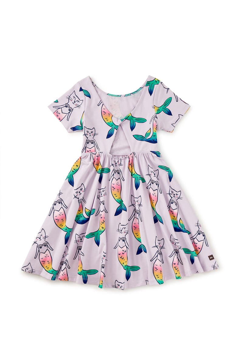 Tea Collection Twist Back Ballet Dress, Alternate, color, Mercat