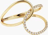 MEJURI Interconnected Loop Pavé Diamond Ring