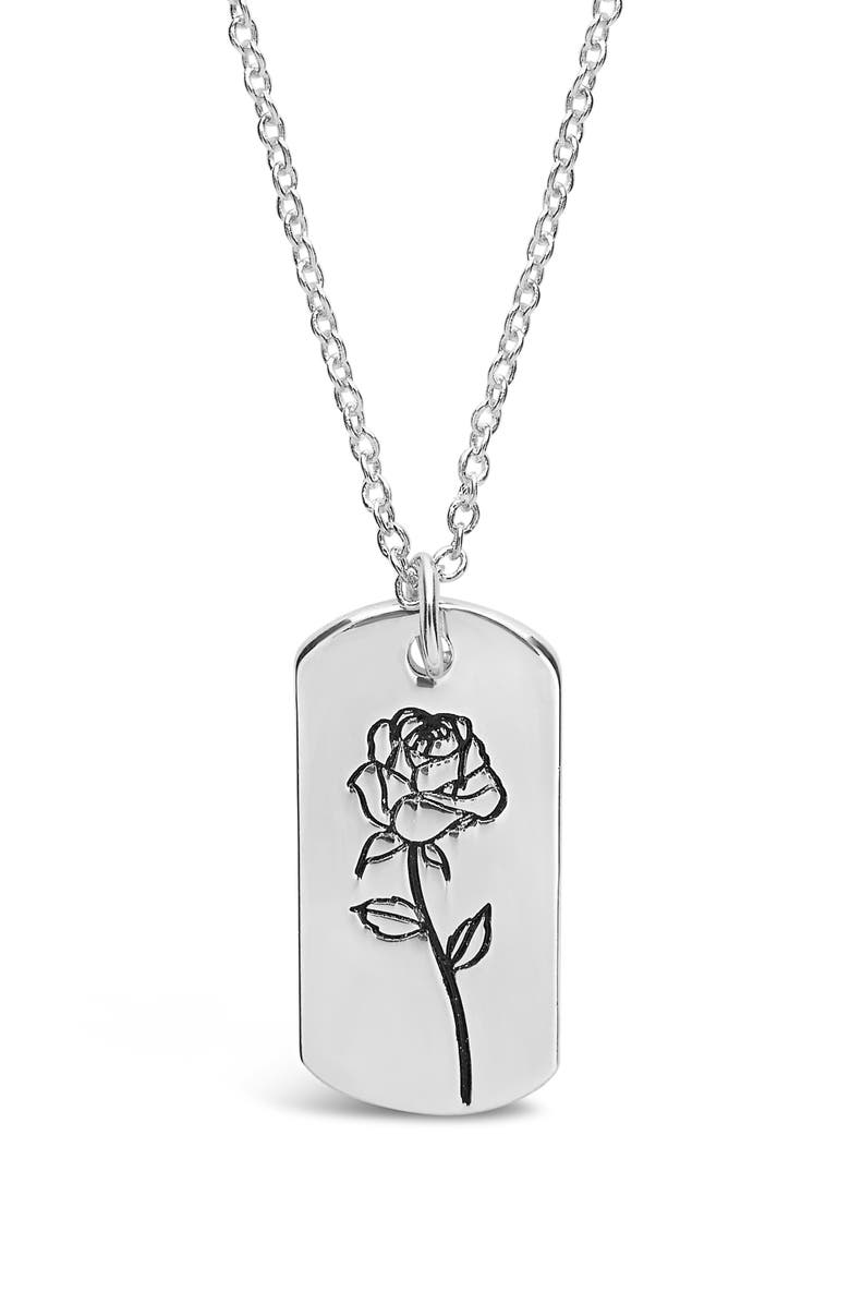 Sterling Forever Birth Flower Pendant Necklace, Alternate, color, Silver/ June