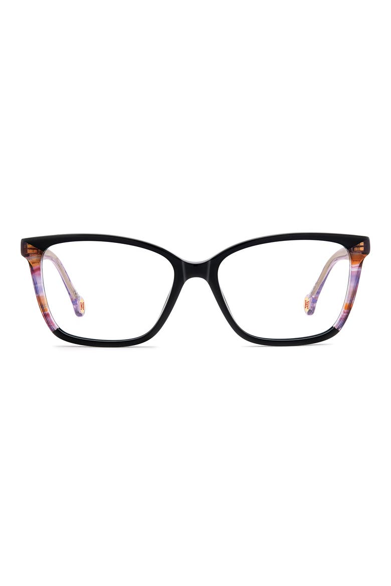 53mm Rectangular Reading Glasses, Main, color, BLACK MULTICOLOR
