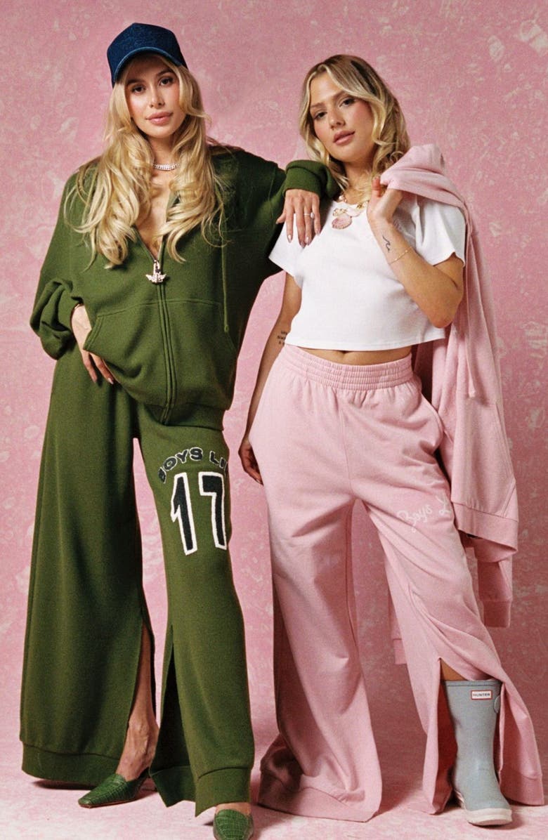 BOYS LIE Still Blushing Harley Cotton Zip-Up Hoodie, Alternate, color, 